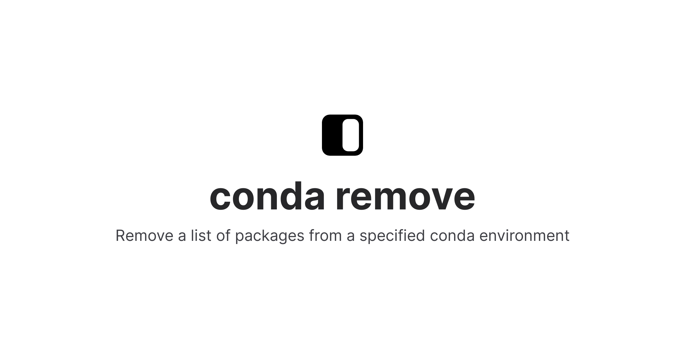 conda remove | Fig